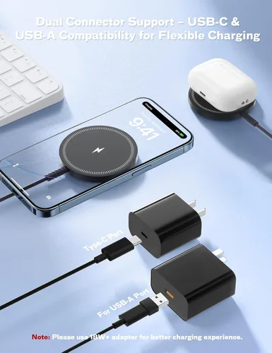Miniatura 5 de Bohuma - Cargador inalámbrico magnético – Compatible con iPhone de la serie 12 a 17 y AirPods - Diseño elegante y ligero con carga rápida – Ideal