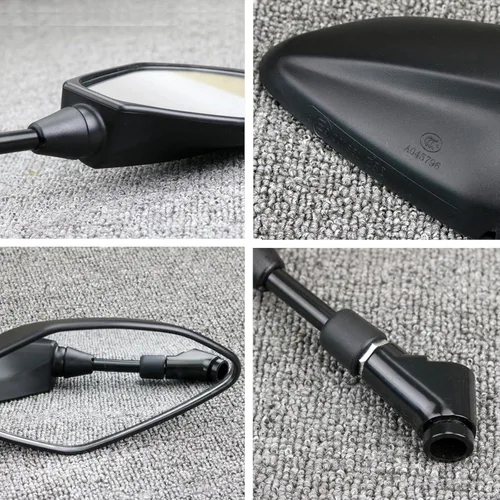Miniatura 5 de Universial Motorcycle Side Rear View Mirror 360 Degrees Adjustable ABS Plastic Black Rearview Mirrors 10MM 8MM for Yamaha FZ8 FZ 8 2010-2019 2020