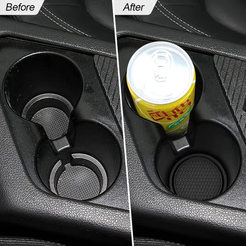 Miniatura 5 de Paquete de 4 portavasos para automóvil, 2.75 pulgadas de diámetro, antideslizante, universal, duradero, adecuado para la mayoría de interiores