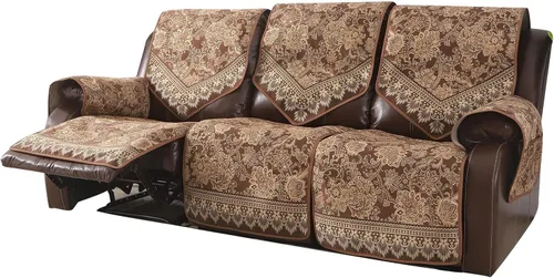Miniatura 10 de Fundas impermeables para sofá reclinable, fundas antideslizantes para sofá reclinable de 2 asientos, fundas de sofá reclinable de jacquard lavables