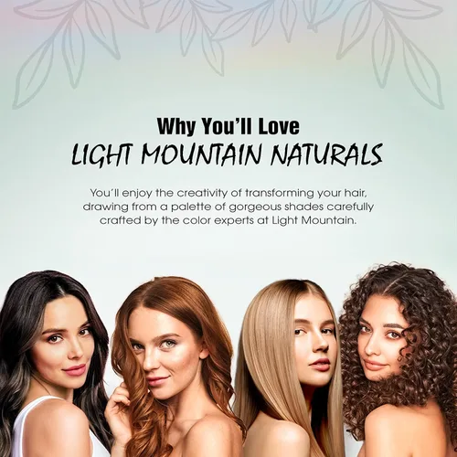 Miniatura 4 de Light Mountain Henna - Tinte y acondicionador para el cabello, tinte para el cabello castaño claro para hombres y mujeres, polvo orgánico de hoja