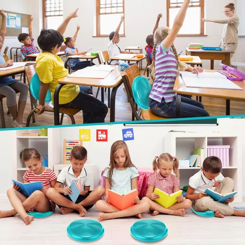 Miniatura 3 de Jerify 4 Piezas Cojín de Equilibrio Inflable Flexible para Asiento Oscilante, Almohadilla de Equilibrio de Estabilidad, Disco de Equilibrio, Asiento