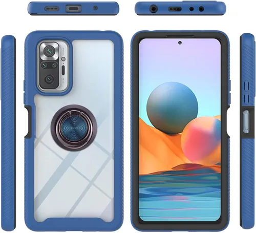 Miniatura 118 de Funda compatible con Xiaomi Poco M5s 4G, compatible con Redmi Note 10 4G / Note 10S 4G / Note 11 SE (India), funda para teléfono 3 en 1, color azul