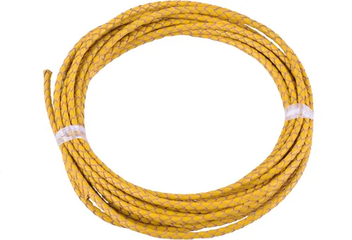 Miniatura 12 de KONMAY 2 yardas 8.0mm Cordón redondo de cuero trenzado auténtico marrón antiguo para corbata de bolo
