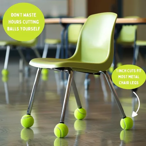 Miniatura 4 de 100 pelotas de tenis precortadas para sillas a granel. Soporte de reciclaje de pelotas de tenis de Estados Unidos sin fines de lucro: protectores