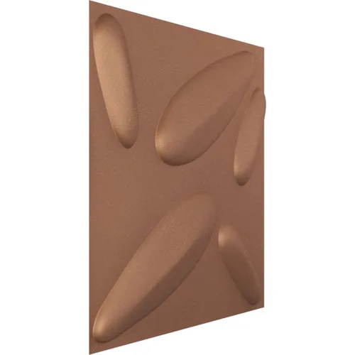 Miniatura 2 de Ekena Millwork 19 5/8 pulgadas de ancho x 19 5/8 pulgadas de alto, pétalo EnduraWall decorativo 3D, cobre envejecido (cubre 2.67 pies cuadrados).