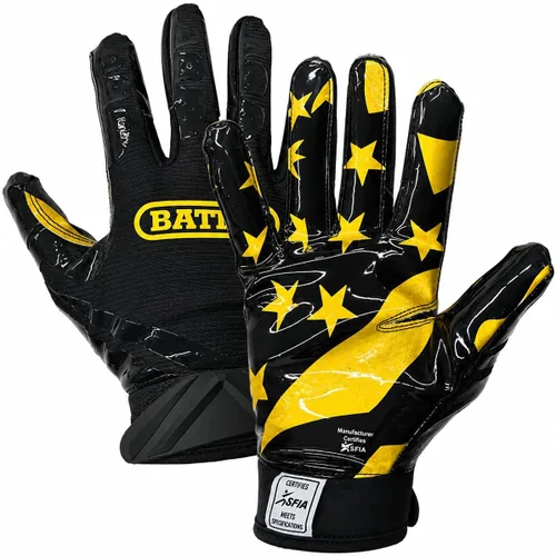 Miniatura 38 de Battle Sports - Guantes de fútbol americano para receptor abierto con dorso de mano, ultraadherentes y con agarre, antideslizantes, para adultos