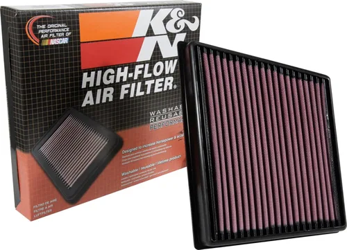 K&N Filtro de aire del motor: Aumente la potencia y remolque, lavable, Premium, Filtro de aire de repuesto: compatible con JAGUAR/LAND ROVER