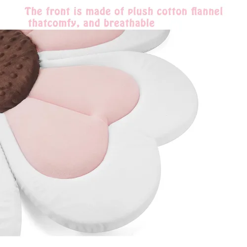 Miniatura 6 de PandaEar Almohadilla de baño para bebé recién nacido, asiento de baño de bebé a niños pequeños de 0 a 6 meses en adelante, pétalos de flores suaves