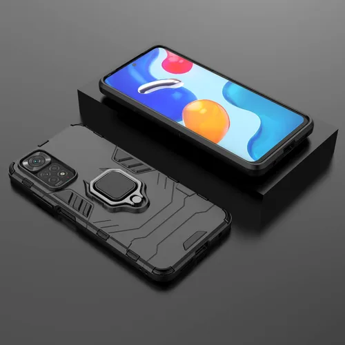Miniatura 4 de Funda para Xiaomi Redmi Note 11/Note 11S (no 5G) con protector de pantalla de vidrio templado híbrido resistente Armadura protectora con soporte