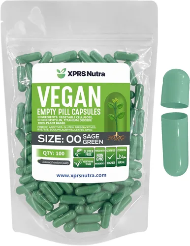 Miniatura 37 de XPRS Nutra Cápsulas vacías de tamaño 00 – 100 cápsulas veganas vacías – Pastillas vacías vegetarianas – Relleno de cápsulas vegetales DIY