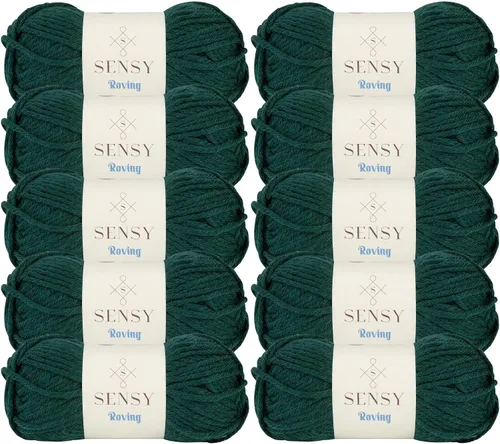 Miniatura 37 de Sensy Roving - Ovillo de lana multicolor, 3.5 onzas, 132 yardas, calibre 5, voluminoso (otoño)