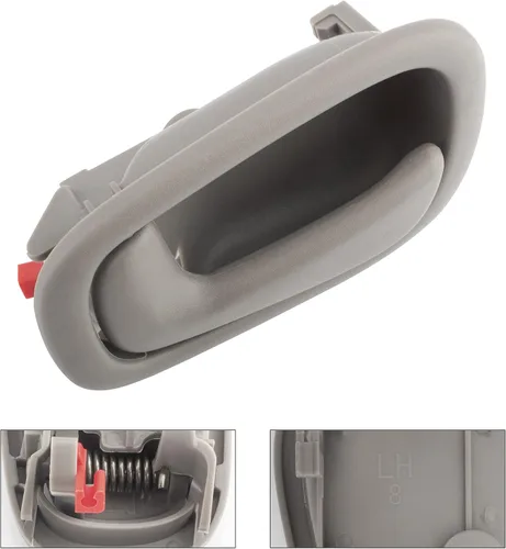 Miniatura 6 de BOXI 79502 Manija interior de la puerta delantera o trasera del lado del conductor para Chevy Prizm Corolla 1998 1999 2000 2001 2002 gris
