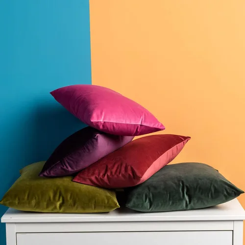 Miniatura 5 de Juspurbet - Juego de 2 fundas decorativas de terciopelo para cojines, fundas suaves para sofá, cama o sillón con cremallera oculta, para sala