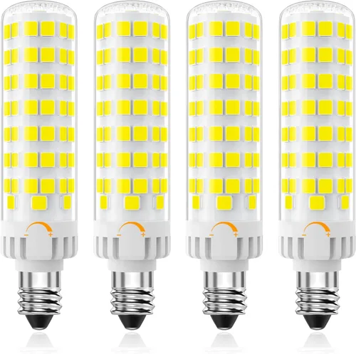 Miniatura 11 de Bombilla LED E11 regulable, JDE11 120 V 100 W equivalente a halógeno, base de mini candelabro T3/T4, 6000 K luz blanca diurna, 10 W, 1000 lúmenes