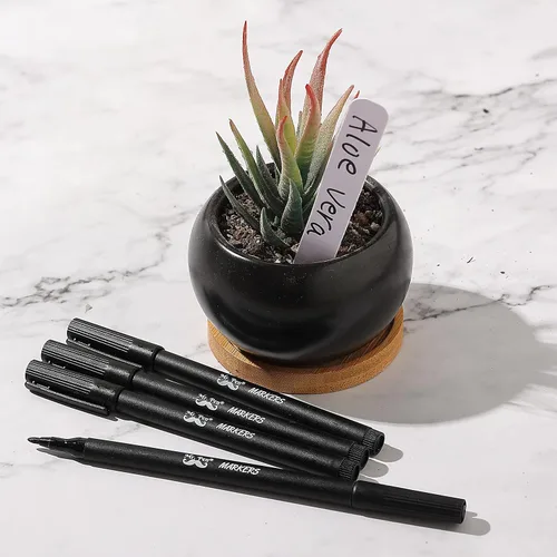 Miniatura 7 de Mr. Pen - Marcadores de jardín, negro, paquete de 4, marcadores de plantas, marcadores de jardín para plantas al aire libre, impermeables