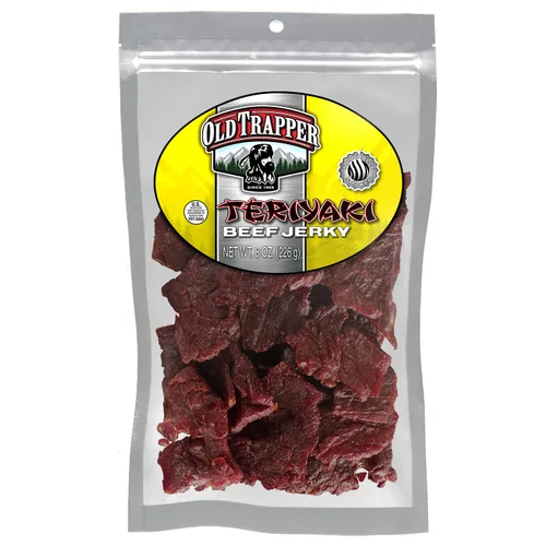 Miniatura 13 de Cecina de res Old Trapper, caliente y picante 8 onzas, paquete individual, bocadillos de carne tierna y picante para almuerzos o entre comidas, 11