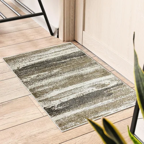 LUXE WEAVERS Lagos Collection 7501 - Alfombra abstracta beige de 2 x 3