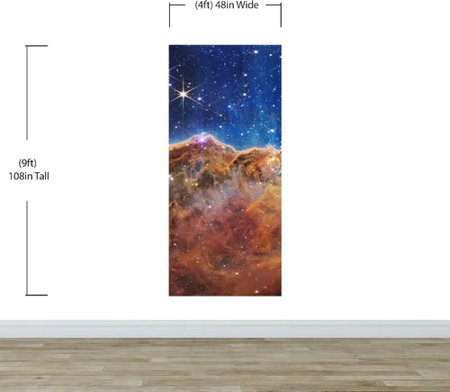 Miniatura 2 de Foto de la nebulosa Carina de los acantilados cósmicos (imagen de NIRCam) NASA. mural de pared espacial Galaxy Nebula Papel tapiz para despegar