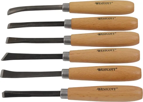 Miniatura 3 de Westcott CarboTitanium - Juego de herramientas de tallado de lujo para trabajar en madera, tallado de jabón, impresión, escultura de arcilla, juego