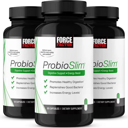 Miniatura 10 de Force Factor ProbioSlim, suplemento probiótico para mujeres y hombres con probióticos y extracto de té verde, reduce los gases, la hinchazón