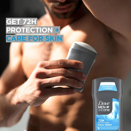 Miniatura 5 de Dove Men+Care - Desodorante antitranspirante Cool Fresh, 4 unidades para un aroma Aqua de larga duración, con protección 72H, 2.7 onzas