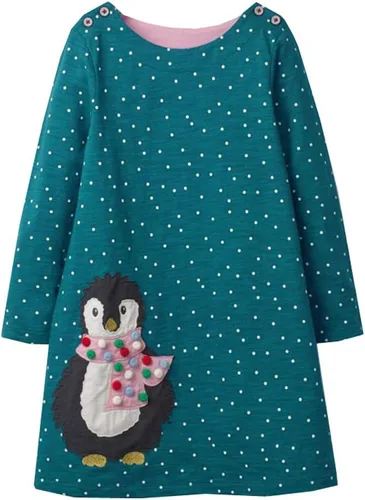VIKITA Toddler Girls Dresses Winter Hoodie Clothes Colorful Sequins Long Sleeve Cotton Sweatshirt for Little Kids 3-8 Years