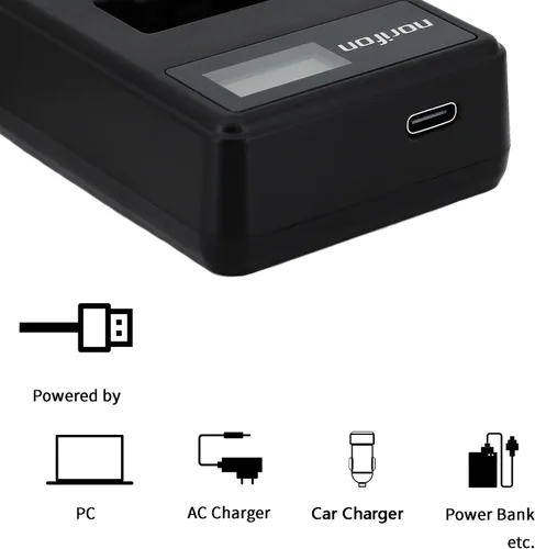 Miniatura 2 de Norifon Cargador USB LCD de doble canal NB-6L para Canon PowerShot SX530 HS, SX610 HS, SX710 HS, SD1200 es, SD1300 es, cámara S120 IXY 10S IXY 30S
