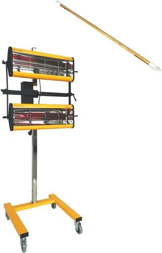 Solary Lámpara de curado de pintura infrarroja de onda corta 2100W 110V - Herramienta de reparación de pintura de carrocería de coche con soporte