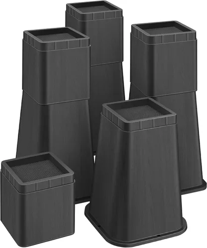 Miniatura 15 de shouwuhho Elevador de Cama de 8 Pulgadas de Alta Resistencia, Elevador de Muebles de 12" 8" 4" para Mesa, Pata de Escritorio, Sofá, Sofá Cama