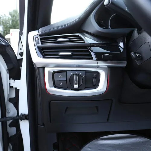 ABS plástico coche interruptor decoración marco ajuste accesorios para BMW X5 f15 2014-2018 (cromo)