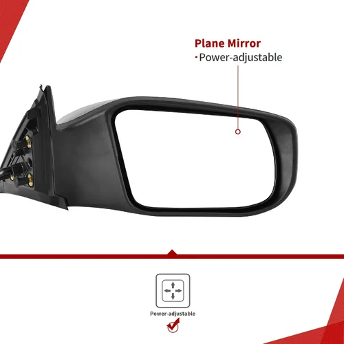 Miniatura 4 de YITAMOTOR Espejo lateral derecho del pasajero, espejo para puerta, compatible con Altima 2014, 2015, 2016, 2017, 2018, Altima 2013 (solo Sedán)