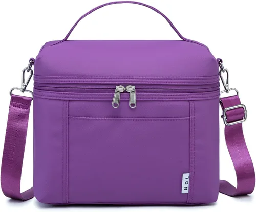 Miniatura 46 de NOL Natural Organic Lifestyle Loncheras aisladas para mujer, bolsa enfriadora, ligera, de nailon, impermeable, para el trabajo