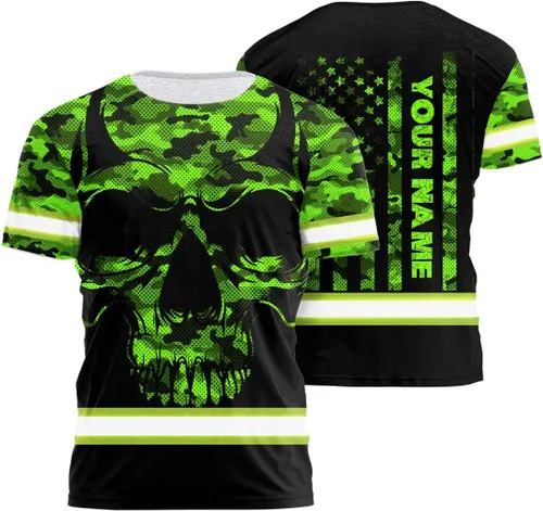 Miniatura 19 de Maddly Colección de ropa de trabajo de alta visibilidad con bandera de EE. UU., personalizada con nombre para trabajadores, corredores, camioneros