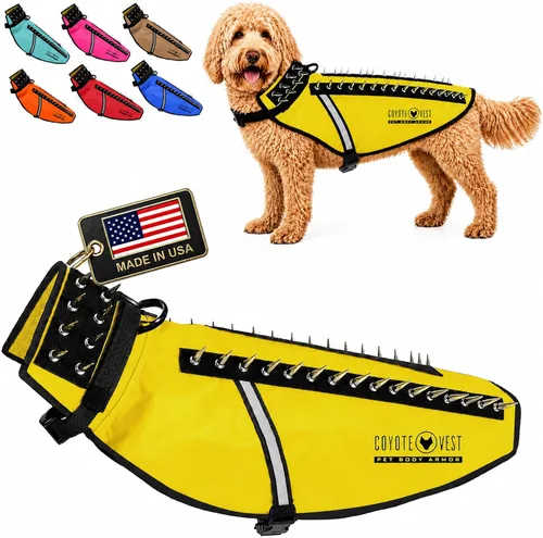 Miniatura 39 de CoyoteVest Chaleco Protector de Arnés para Perro, Accesorios Reflectantes para Perro con Picos para Proteger a tu Mascota de Ataques de Rapaces