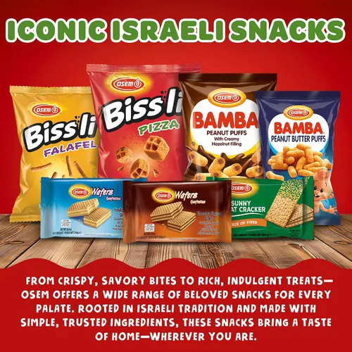 Miniatura 6 de Osem Bissli Pizza – Bocadillos con sabor a pizza, aperitivo para niños y adultos, bocados de sabor israelí kosher, chips de trigo vegano crujientes