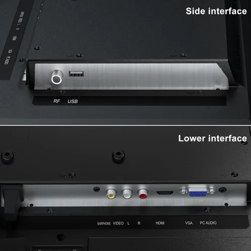 Miniatura 8 de TuTu TV LED de 22 pulgadas, TV de pantalla plana FHD 1080P con audio Dolby con HDMI, USB, VGA, RCA, TV o monitor no inteligente para habitación