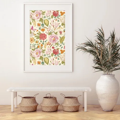 Miniatura 6 de Blooming Wall DPYC02-1 - Papel tapiz autoadhesivo con textura de peonía y flores primaverales, decoración de pared