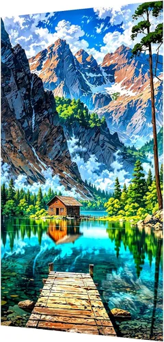 Miniatura 55 de croshom Kit de arte de diamantes 5D atrapasueños, kits de pintura de diamantes de mariposa para adultos principiantes, pintura de taladro redondo