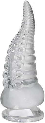 Consolador enorme transparente de empuje, dildo monstruo de tentáculo de pulpo con fuerte ventosa, tapón anal para punto G y estimulación de