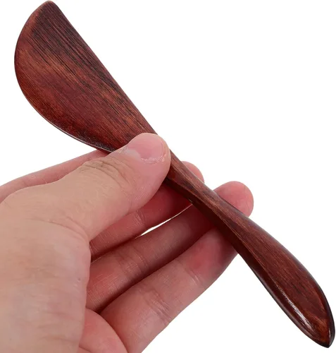 Miniatura 4 de Yardwe 10 cuchillos de mantequilla de madera, esparcidores de queso para tablero de mermelada y embutidos, espátula antiadherente segura