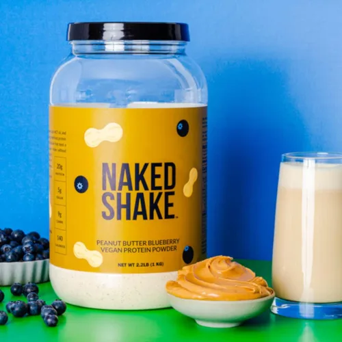 Miniatura 8 de NAKED Shake - Polvo de proteína de mantequilla de maní y arándano, proteína a base de plantas con aceite MCT, sin gluten, sin soja, sin OMG ni