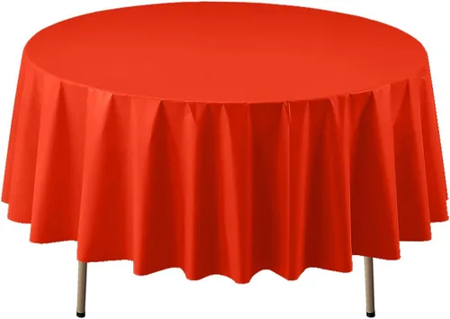 Miniatura 29 de Party Essentials Mantel redondo de plástico desechable de 84 pulgadas, 3 unidades, color negro