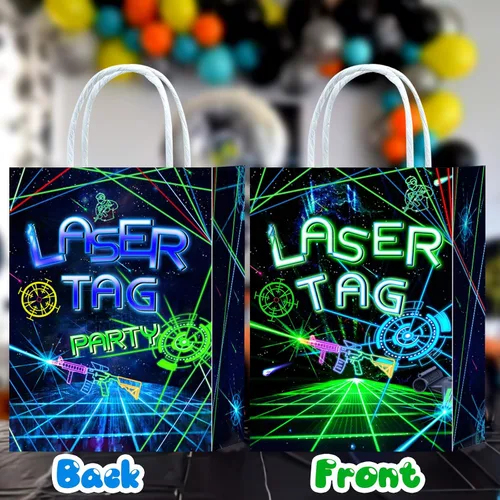 Miniatura 5 de 16 bolsas de regalo con etiqueta láser para suministros de fiesta de cumpleaños con etiquetas láser, aperitivos de regalo de etiquetas láser, bolsas