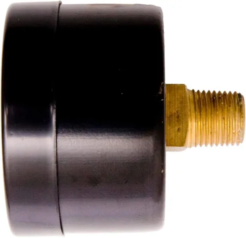 Miniatura 4 de Manómetro utilitario de 1-1/2", WOG, caja de acero negro, 1/8" NPT, montaje trasero central, 0-600PSI