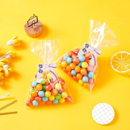 Miniatura 6 de Meseey 30 lazos de cinta impresos de béisbol de 3 pulgadas, lazos pequeños para envolver regalos, baby shower, boda, recuerdos de fiesta, paletas