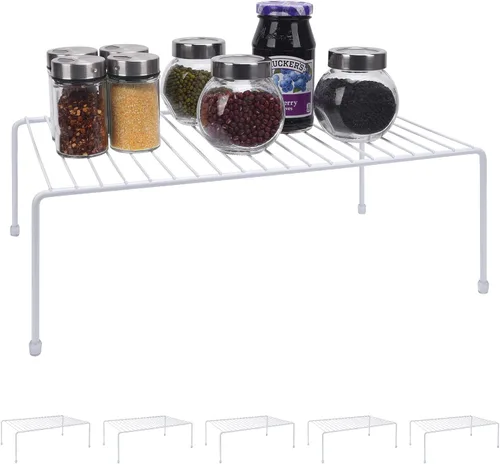 Miniatura 10 de Estante grande de almacenamiento para gabinete (16.1 x 10.2 pulgadas), organizador de encimera de cocina, refrigerador y estante de almacenamiento