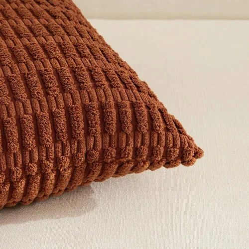 Miniatura 147 de Fancy Homi - Paquete de 2 fundas de almohada decorativas de color taupe de 22 x 22 pulgadas para sala de estar, sofá, cama, estilo rústico, bohemio