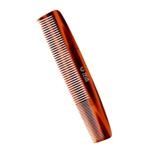 Miniatura 7 de ZEUS Peine grande de barba y bigote de 7.5 pulgadas, peine de corte sierra hecho a mano para el aseo de los hombres, antiestático, acabado ultra