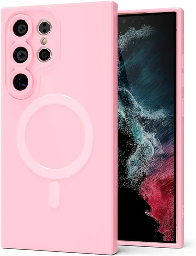 Miniatura 106 de Svanove para Samsung Galaxy S22 Funda de teléfono de silicona magnética, compatible con Magsafe, linda para mujeres, brillante color brillante, gel